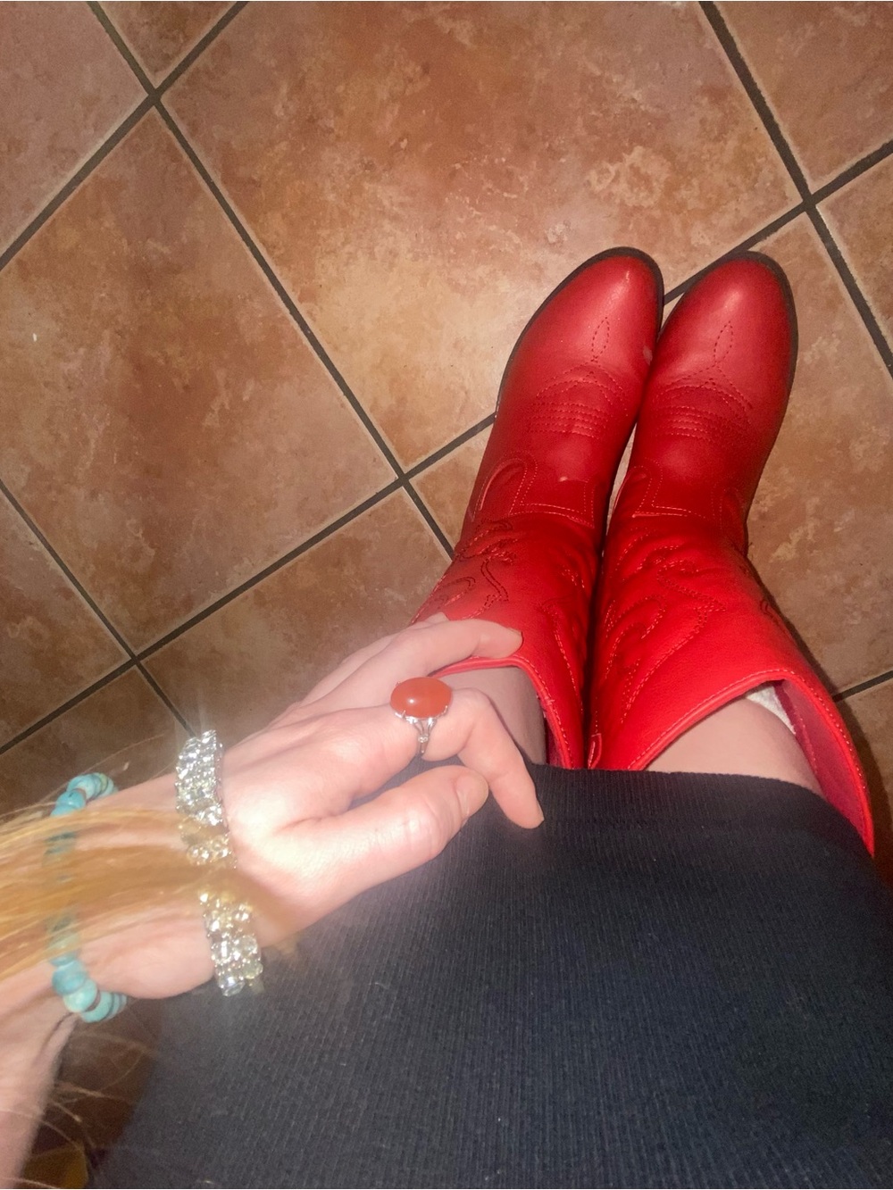 Amazon Red Women's Heeled Western Boots